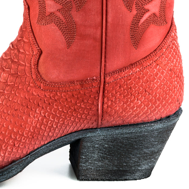 Botas Lady Cowboy Modelo Alabama 2524 Rojo Lavado |Cowboy Boots Europe