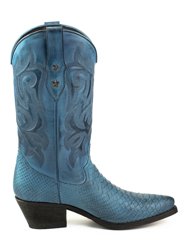 Botas Cowboy y Vaqueras Mujer Alabama 2524 Azul