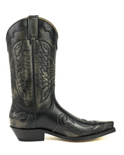 Botas Cowboy Botas unisex modelo 1927-C Milanelo Bone/Pull Oil Negro | Cowboy Boots Europe